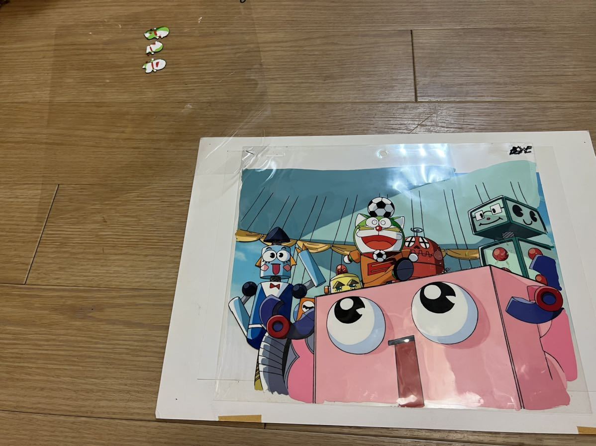  rare * The * Doraemon zdo Rally nyo cell picture ③ sheets .... set background. cardboard attaching wistaria .*F* un- two male . raw 