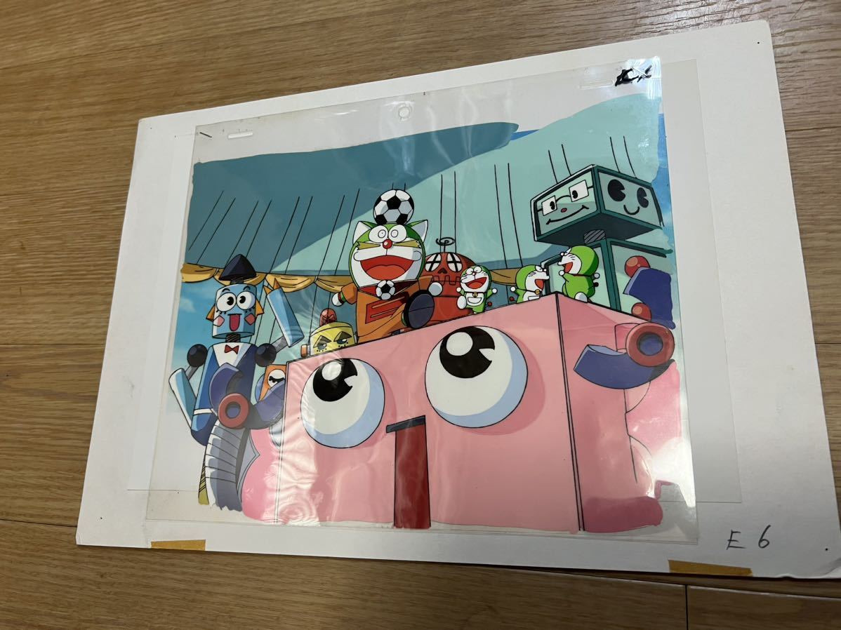  rare * The * Doraemon zdo Rally nyo cell picture ③ sheets .... set background. cardboard attaching wistaria .*F* un- two male . raw 