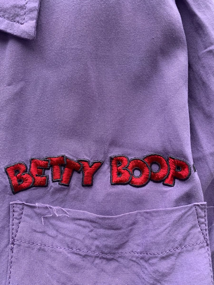 Betty Boop 半袖シャツ ボーリングシャツ プリント 両面