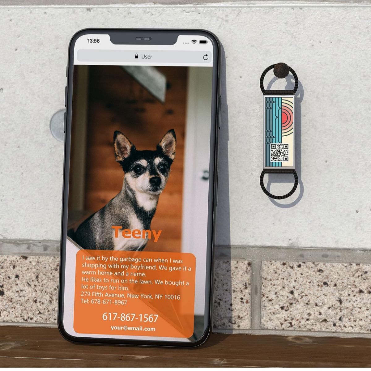 新品☆ KEKID 迷子札 名札 ドッグタグ 愛犬用 QR Online-ID タグ ペット　小型/中型/大型犬・猫用首輪に使用