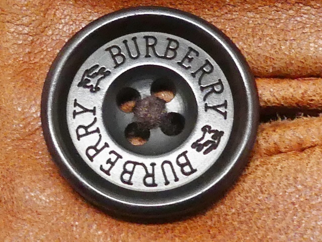 即決★BURBERRY BLACK LABEL★メンズM レザーテーラードジャケット バーバリーブラックレーベル 本革 本皮 革ジャン ノバチェック 三陽商会