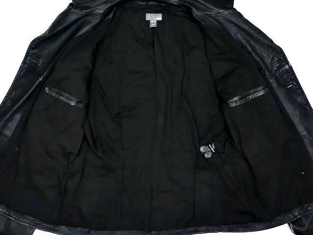 即決 H&M メンズS レザージャケット エイチアンドエム 36 黒 ブラック