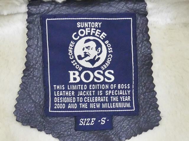 即決★BOSS★非売品 メンズS フライトジャケットB-3 ボス 焦茶 ブラック 本革 ライダースジャケット 本皮 レザー ボスジャン 抽プレ