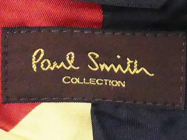 即決★Paul Smith COLLECTION★メンズM 高級 レザージャケット ポールスミスコレクション 茶 ブラウン 本革 コート 本皮 デザイン 革ジャン_画像5