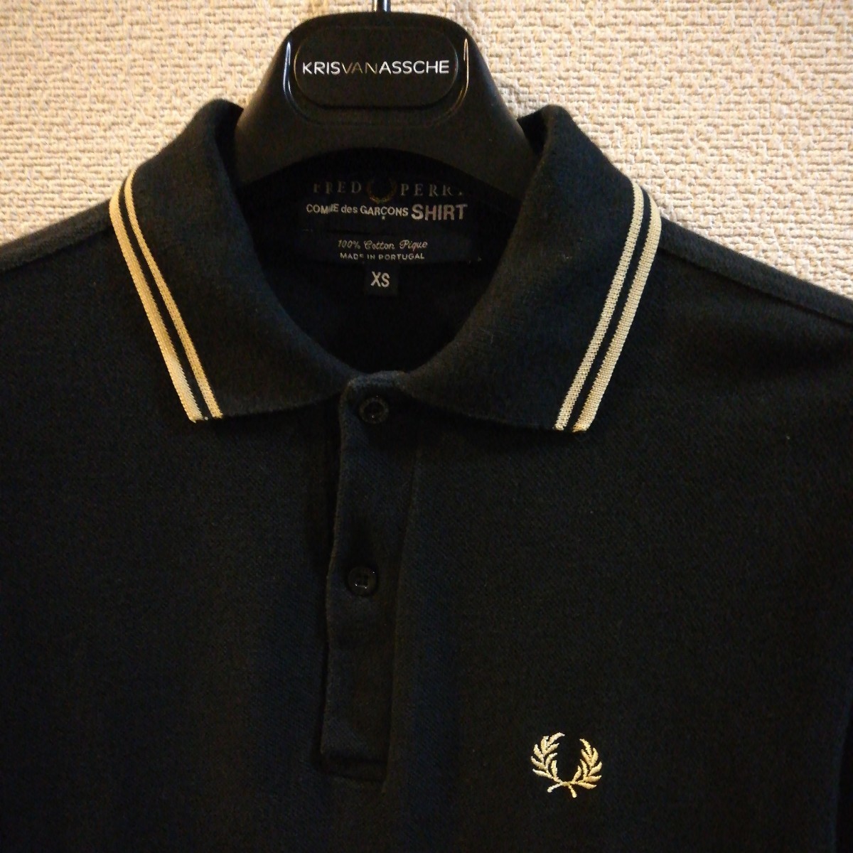 COMME des GARCONS FRED PERRY collaboration polo-shirt XS Portugal made Fred Perry com *te* Garcon shirt jacket 