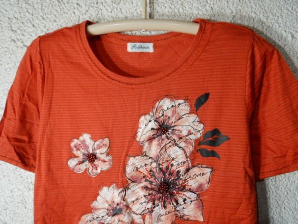 to6733　Palhaa　レディース　半袖　tシャツ　カットソー　花柄　デザイン　人気　送料格安_画像2