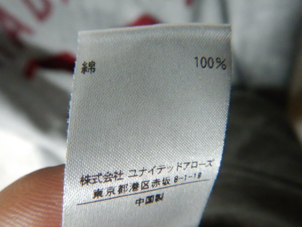 to6834　A DAY IN THE LIFE　ユナイテッド　アローズ　半袖　tシャツ　MADRONA　ナンバリング　デザイン　フロッキープリント　送料格安_画像5