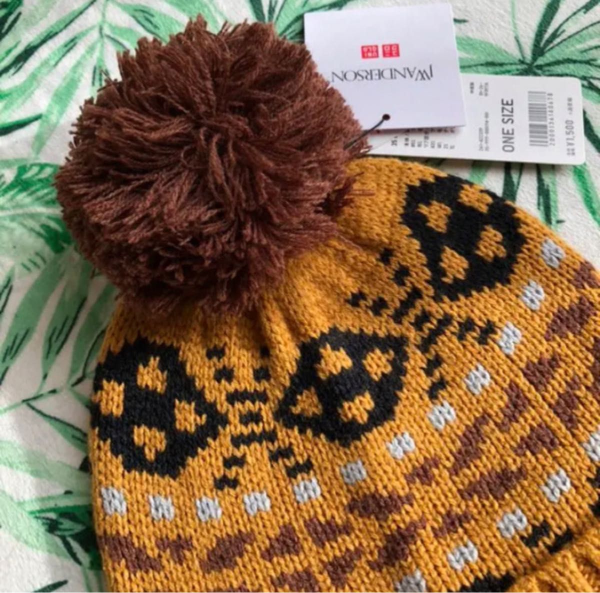 新品未使用 茶系ニット帽 ユニクロ UNIQLO JWANDERSON ヒートテック