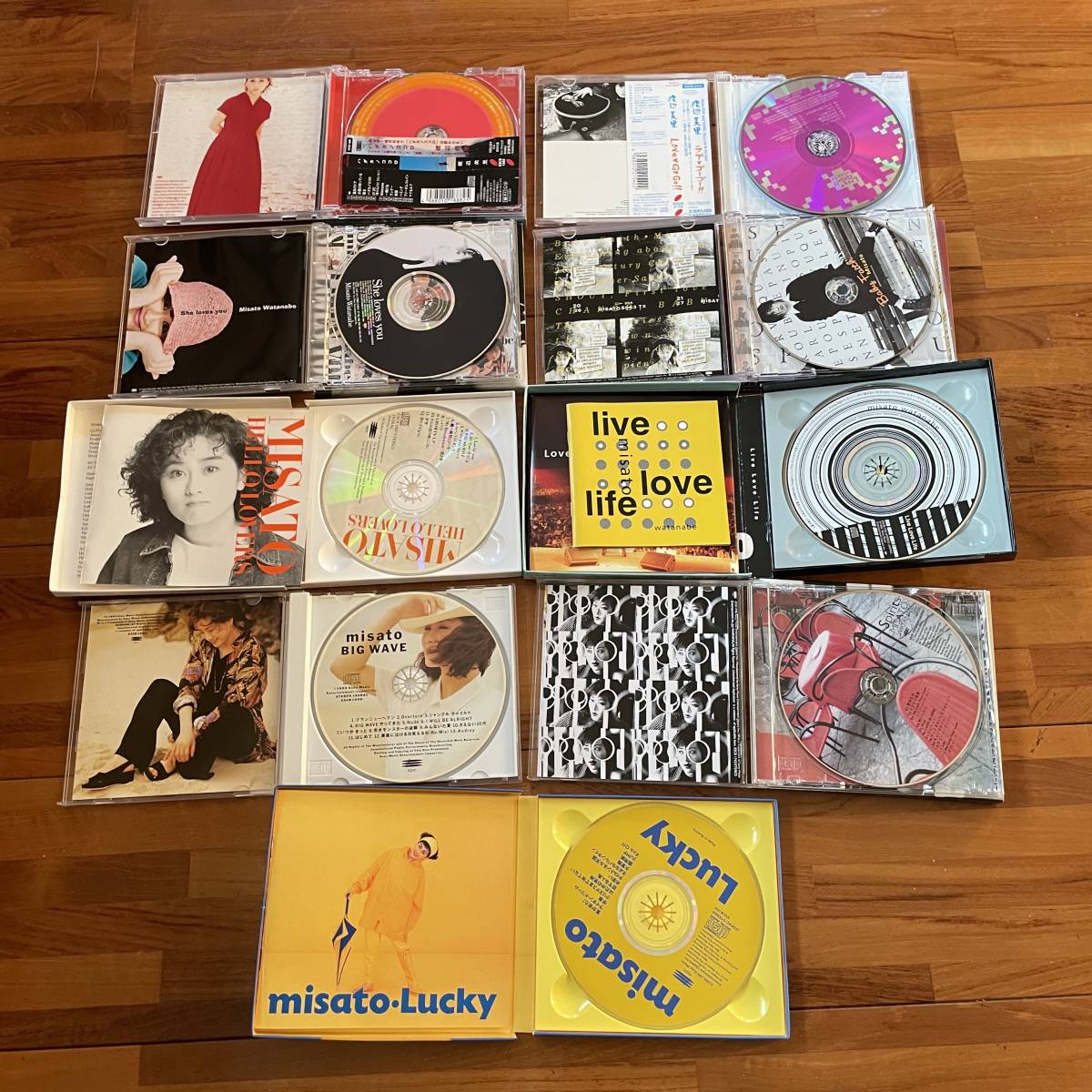 CD Watanabe Misato album set sale 9 sheets is Dakar no here ro/LOVE GO GO/HELLO LOVERS/SHE LOVES YOU/BABY FAITH etc.!0808b20