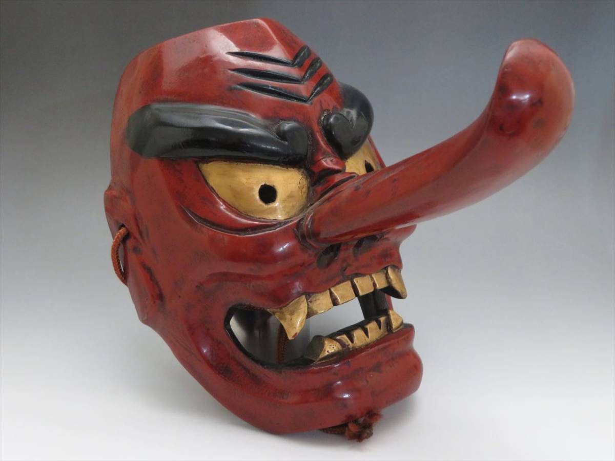 ◇◇木製木彫彫刻乾漆天狗能面能楽面神楽面狂言面舞楽面◇◇ | JChere