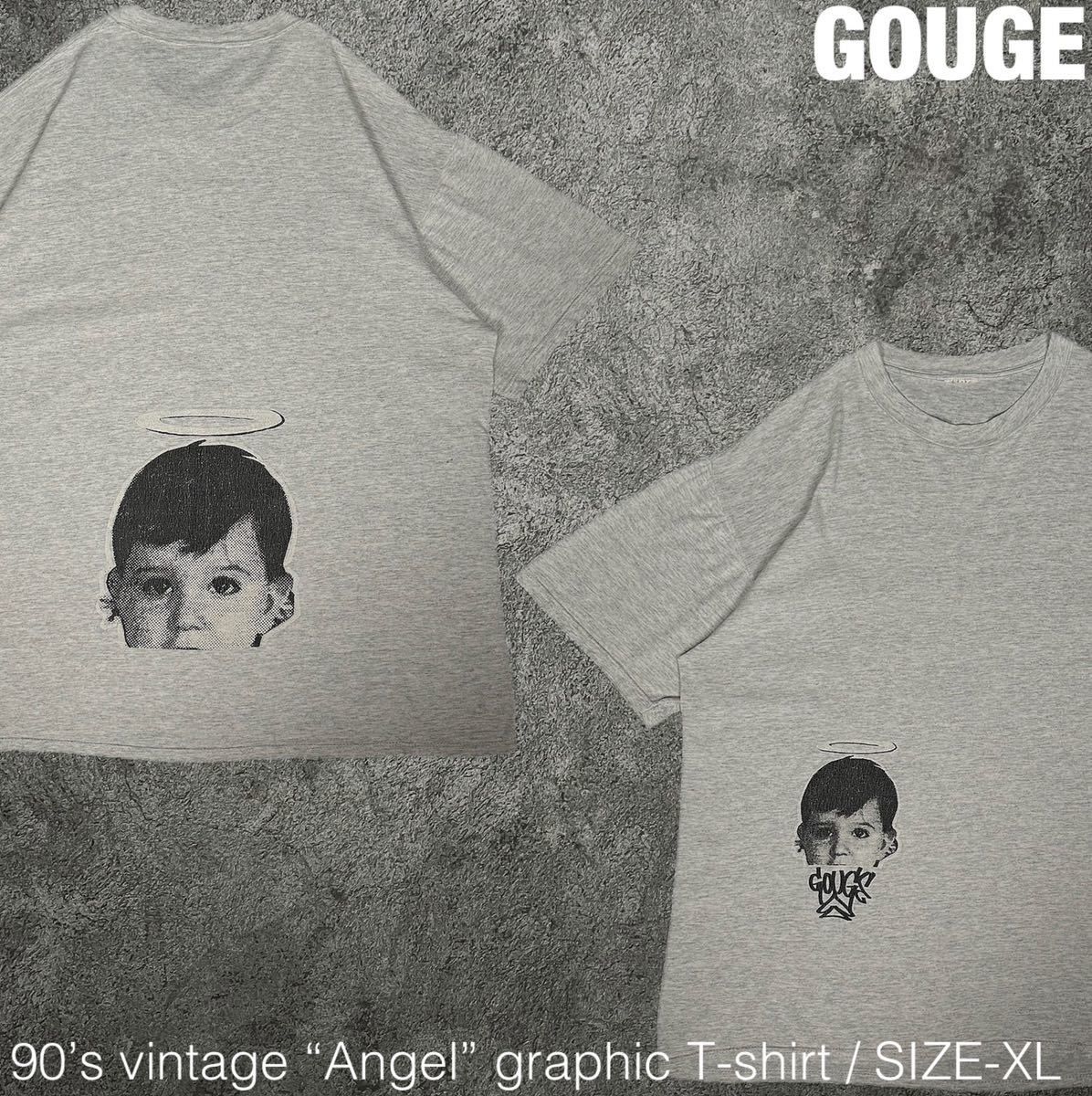 GOUGE 90s Vintage футболка guji Old skate guji скейтборд vintage 00s Y2K