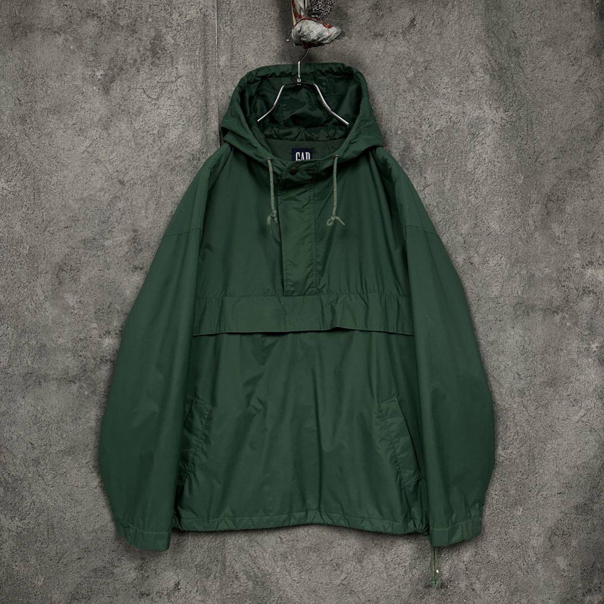 OLD GAP 90s ビンテージ ナイロン アノラック パーカー 緑 vintage