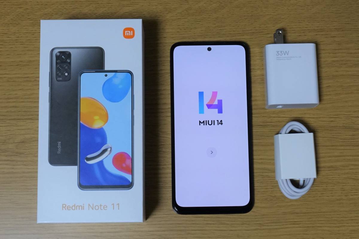 xiaomi redmi note 11 グラファイトグレー miui14-