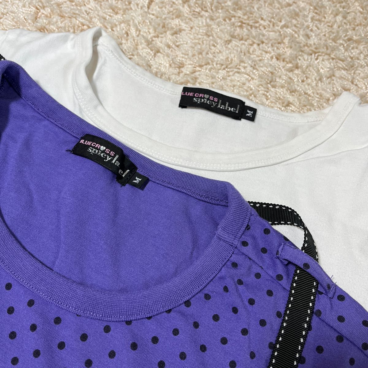 2枚セット　ブルークロス　スパイシーレーベル　blue cross spicy label  M 150 160 半袖Tシャツ　