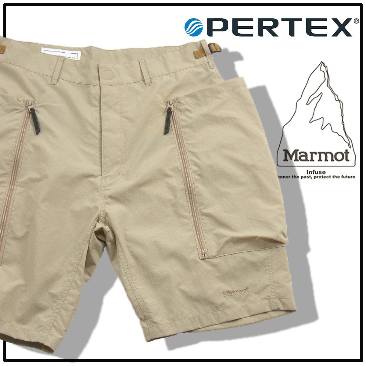 新品 マーモット インフューズ 【撥水 防風 パーテックス】 ハーフパンツ Organizer Half Pants L 352744 Marmot Infuse PERTEX UNLIMITED_画像1