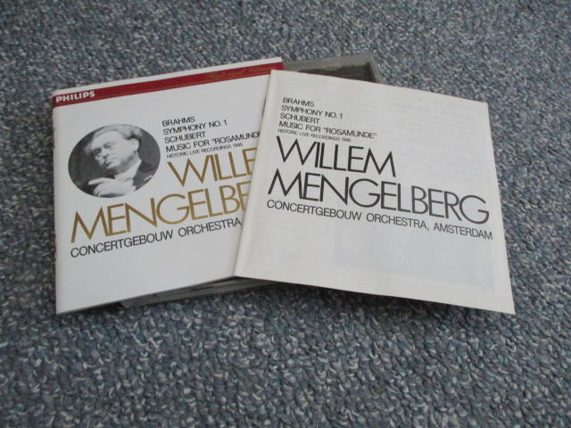 CD■　ウィレム・メンゲルベルグ　アムステルダム・コンセルトヘボウ管弦楽団//　ブラームス交響曲第1番　/　シューベルト劇音楽ロザムンデ_画像3