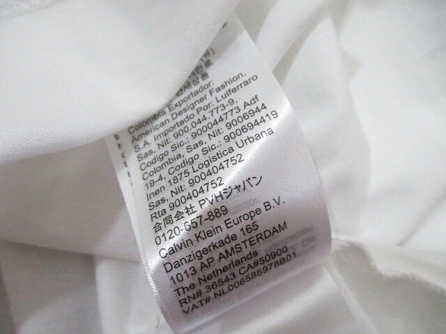  domestic regular goods V new goods prompt decision cheap! Calvin Klein CK short sleeves T-shirt white front Logo L size CALVIN KLEIN JEANS white 