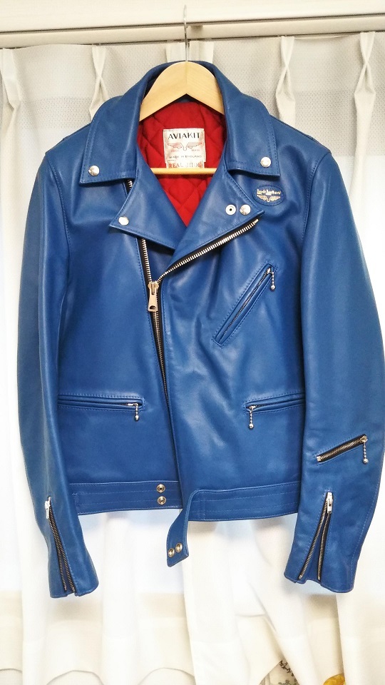 憧れの TIGHT LEATHERS LEWIS 40 ホースハイド ブルー TF 441T タイト