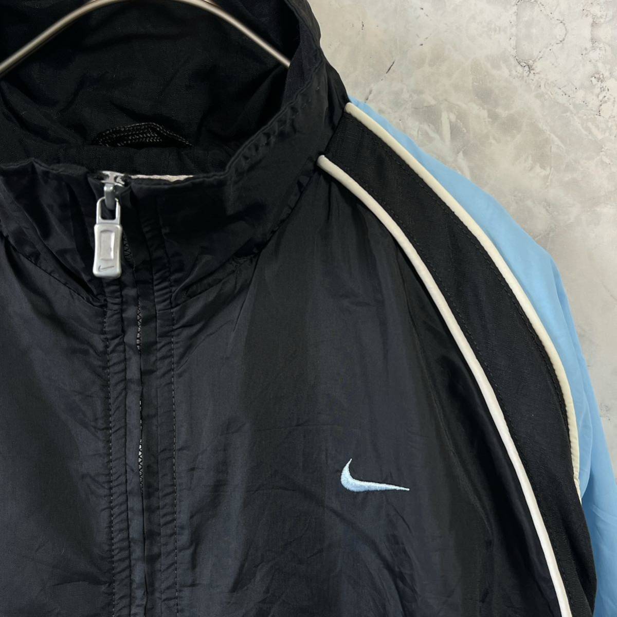 NIKE Nike Zip выше нейлон жакет Wind брейкер sushu Logo вышивка la gran рукав Kids ребенок одежда размер M(8-10)