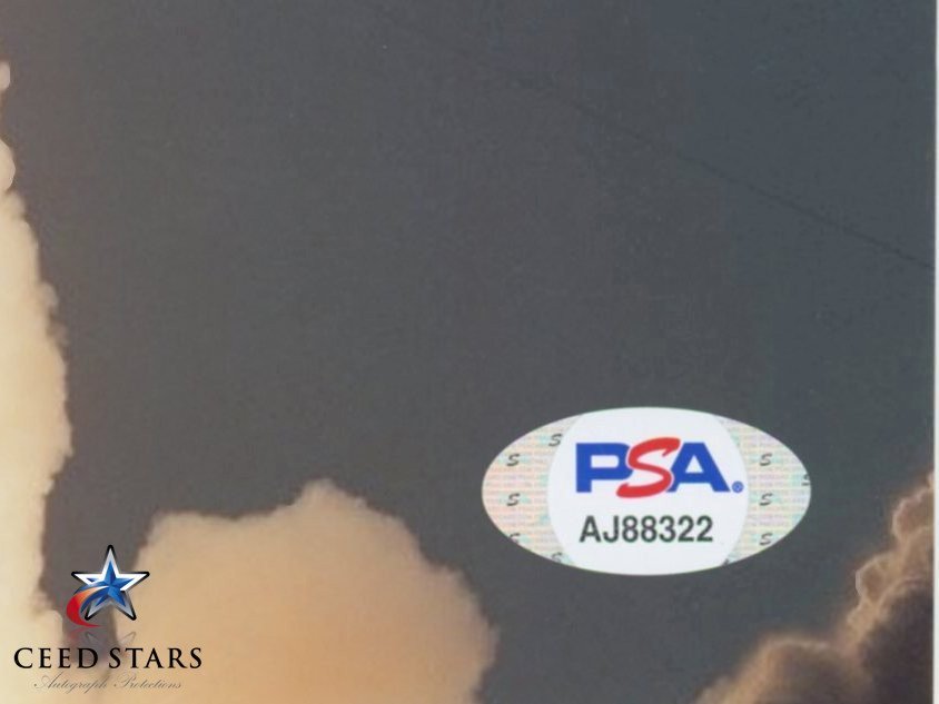 【CS】NASA 宇宙飛行士 ジョン・ブラハ 直筆 サイン 入り ポスター PSADNA社証明書 シードスターズ 小惑星ブラハ命名 空軍大尉 JAXA_画像3