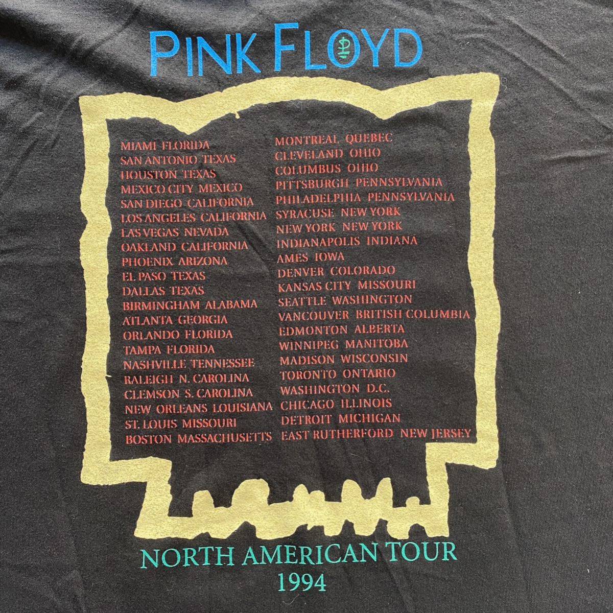 レア 古着 Pink Floyd 90s North American Tour Tee Black XL ピンク