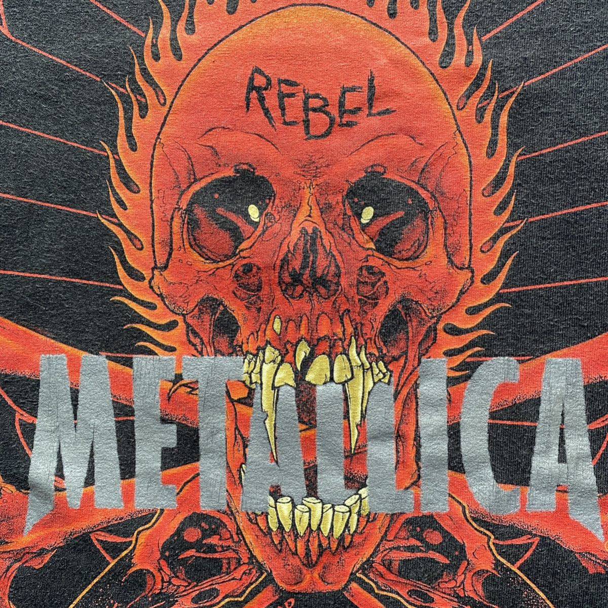 古着 ワンオクTAKA着用 90s Metallica Rebel Pushead Tee XL Black