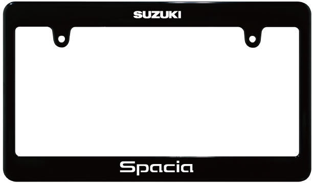 【新品・即決】ブラック ナンバーフレーム SUZUKI スズキ Spacia スペーシア 汎用の画像1