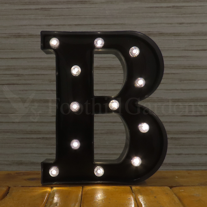 ブラック マーキーサイン アルファベット ( B ) LED ライト ランプ 電池式 照明 飾り 装飾 誕生日 結婚式 パーティー インテリア_画像1