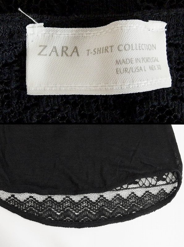 S*ザラ ZARA 半袖　レース　チュニック ブラック ok3808152986_画像6