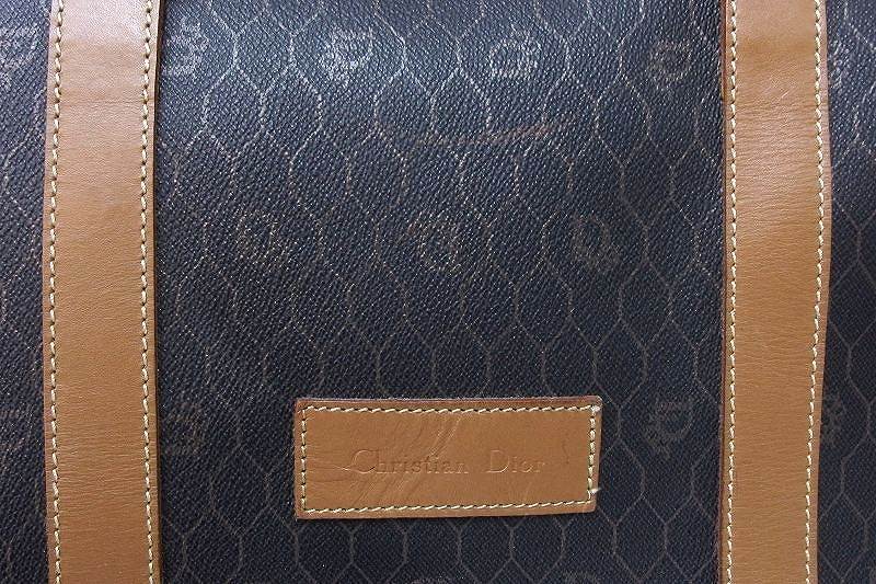クリスチャンディオール Christian Dior ヴィンテージ ハニカム柄 PVC ボストンバッグ kz4608202885の画像8