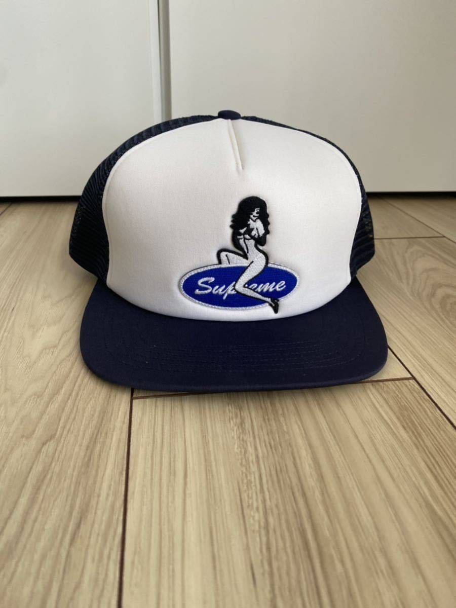 Supreme Pin Up Mesh Back 5-Panel NAVY Supreme mesh cap : Real