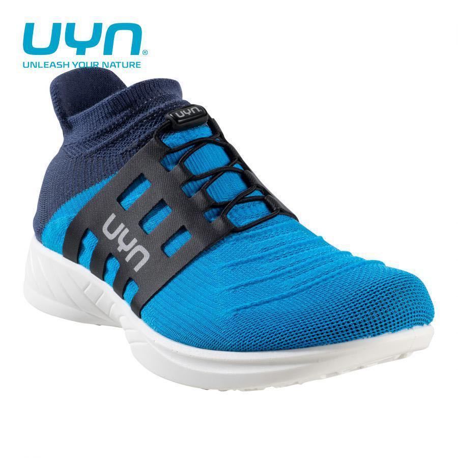 UYN X-Cross Tune Running Shoes French Blue/Blue ウイン ランニングシューズ イタリア製ニットスニーカー サイズ41 新品未使用品_画像2