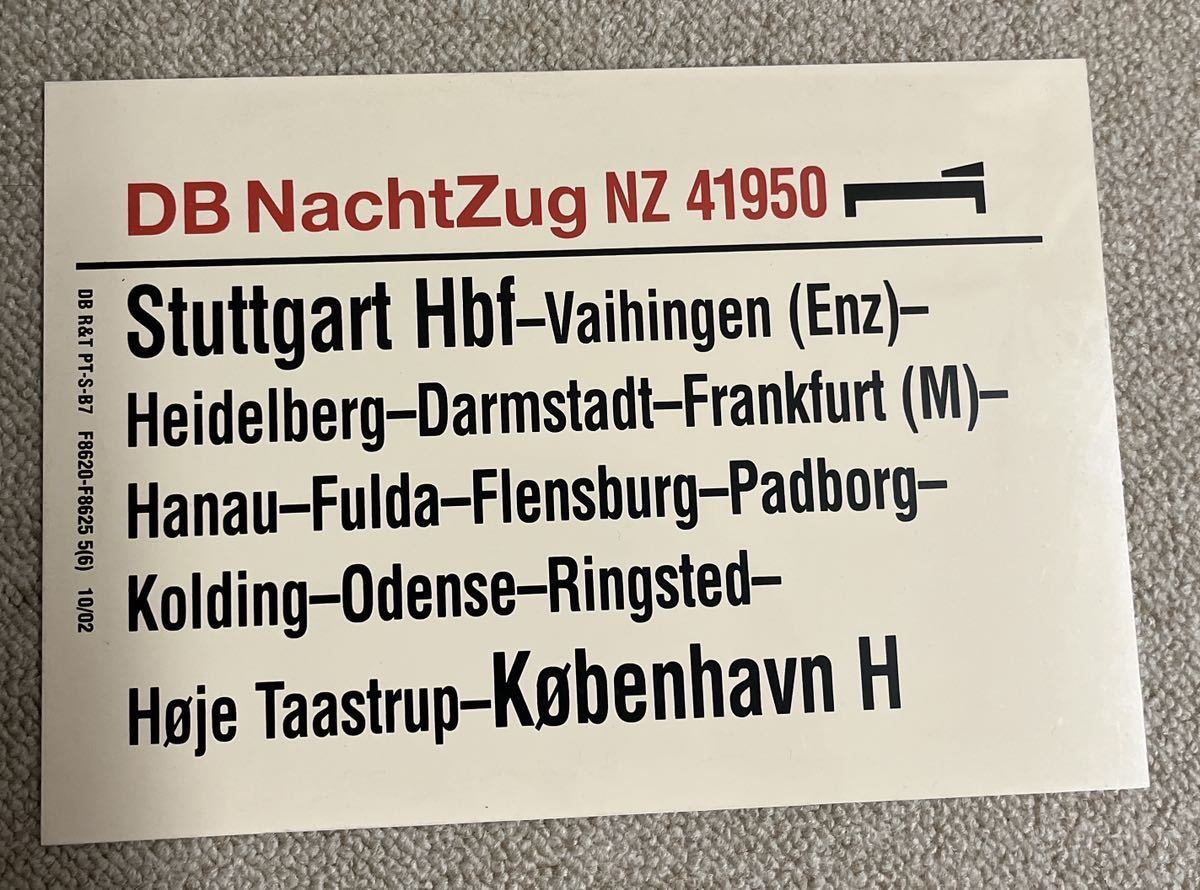 DBドイツ国鉄寝台列車サボ2の画像1