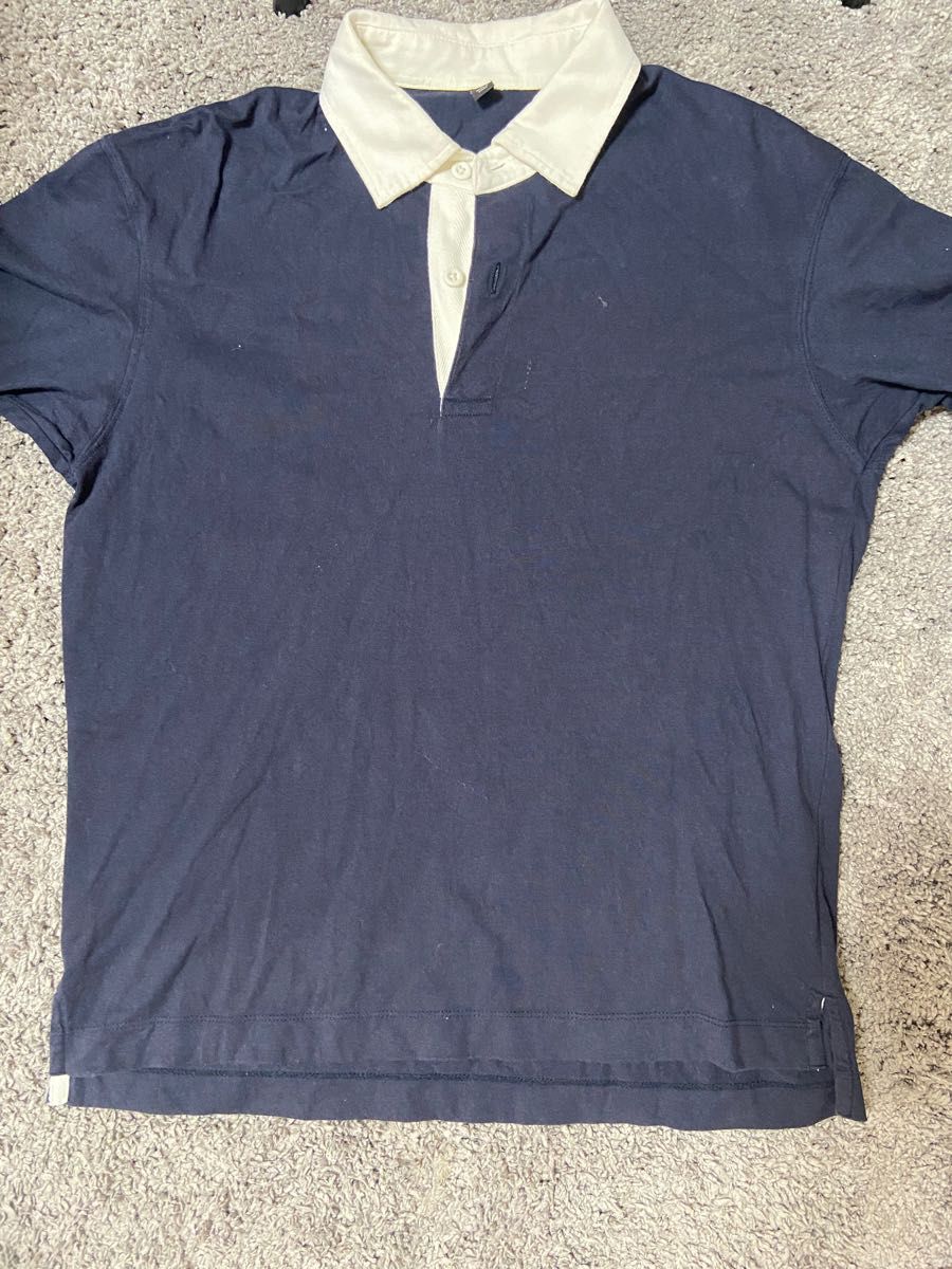 ユニクロ メンズ ポロシャツ 紺 ネイビー 半袖 ラガーポロシャツ 通販