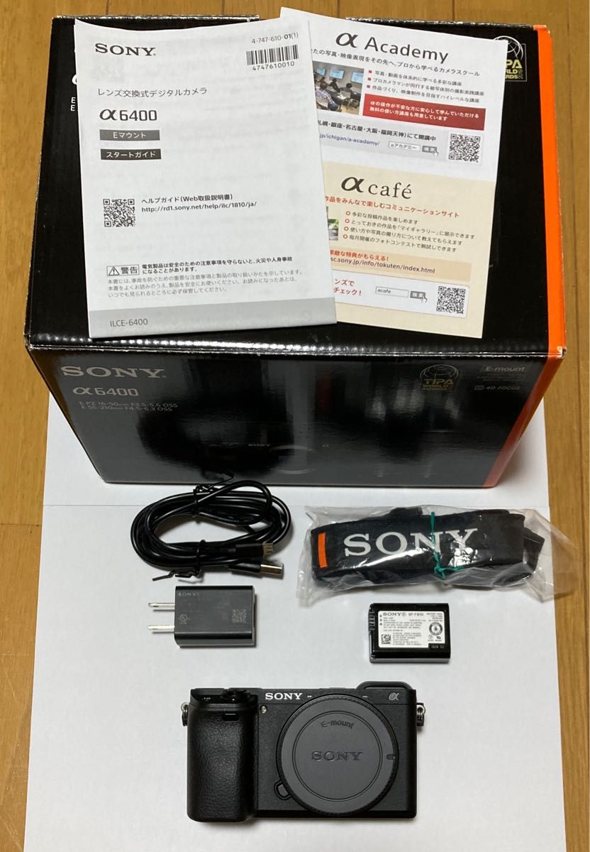 美品 ソニー a6400(α6400) ボディ ブラック ILCE-6400 付属品あり SONY