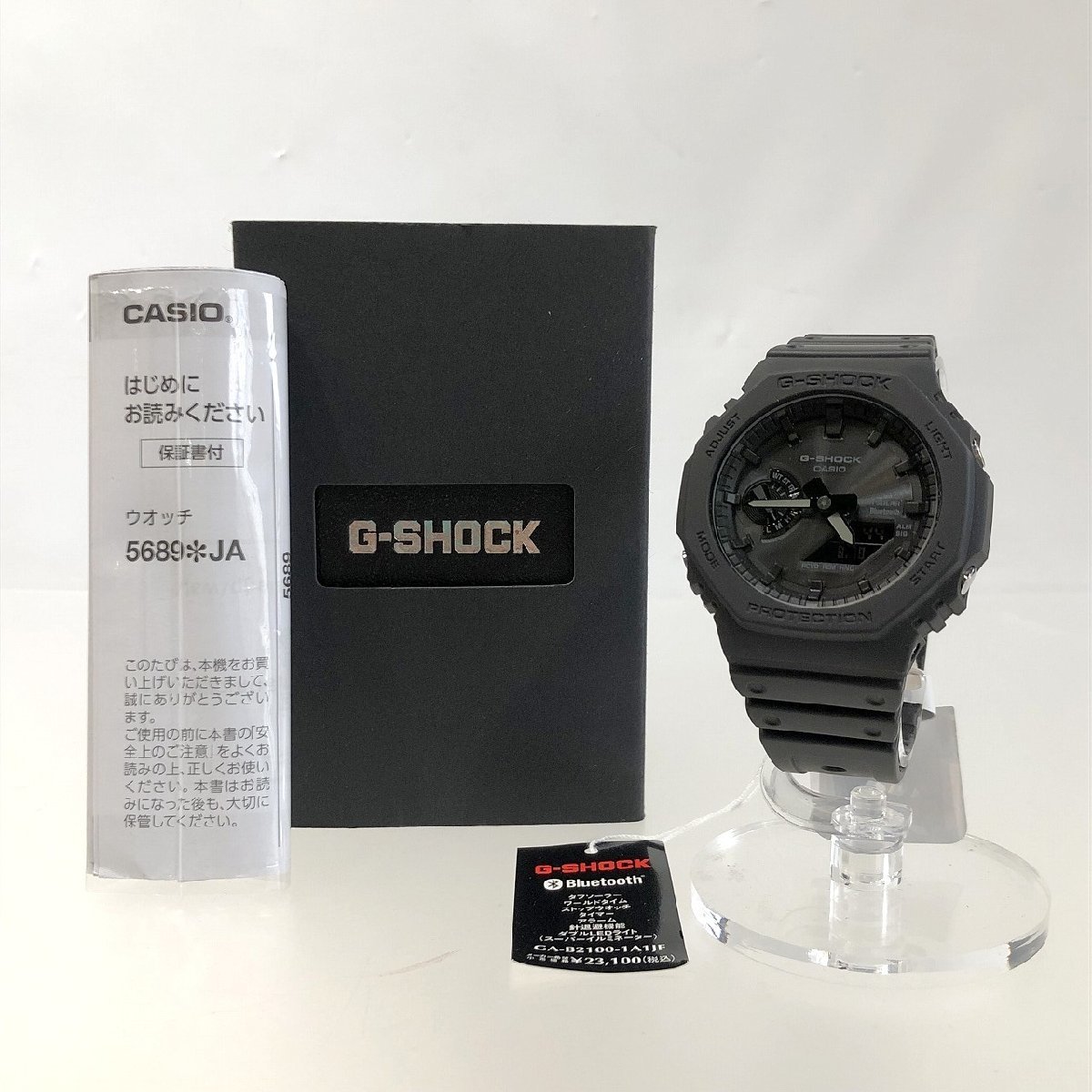 新品 CASIO カシオ G-SHOCK 電波ソーラー腕時計 GA-B2100-1A1JF ブラック タフソーラー メンズ モバイルリンク 質屋の質セブン_画像2