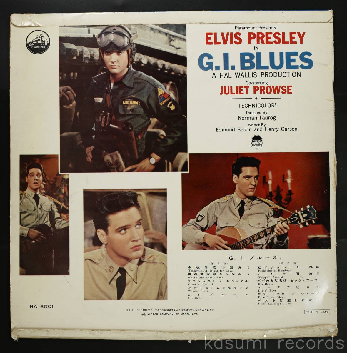 [ внутренний первая версия LP] L vi s* Press Lee ELVIS PRESLEY/G.I. блюз G.I.BLUES( средний внизу товар,MONO,RA-5001, винт jacket )