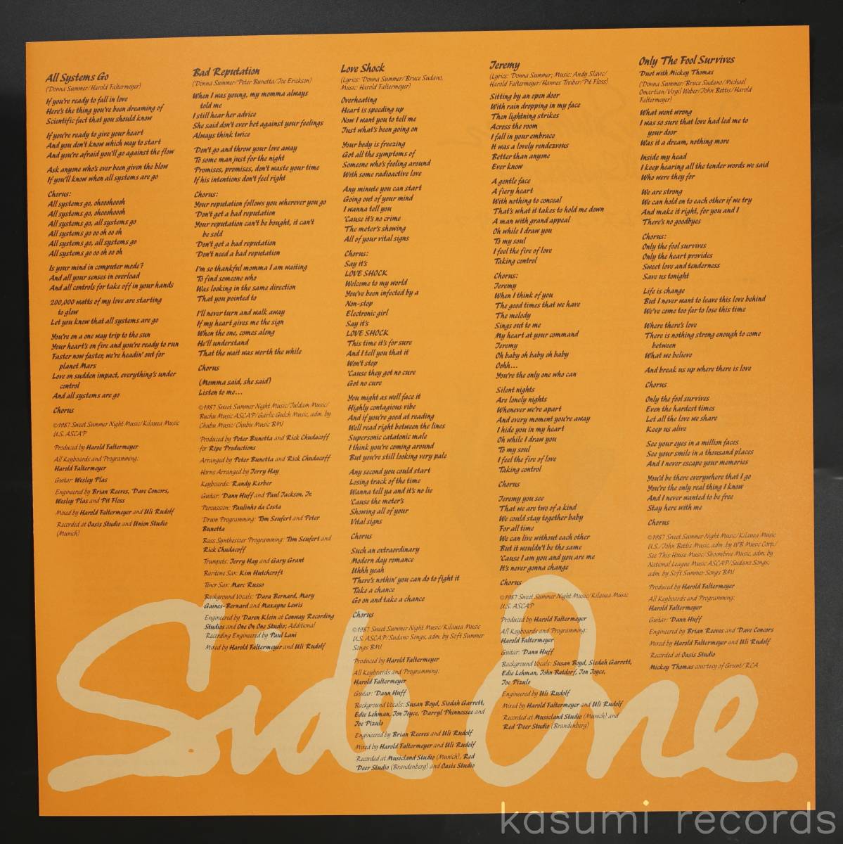 【帯付LP】ドナ・サマー/オール・システムズ・ゴー(並良品,87年SYNTH,稀少盤,Donna Summer,All Systems Go)_画像3