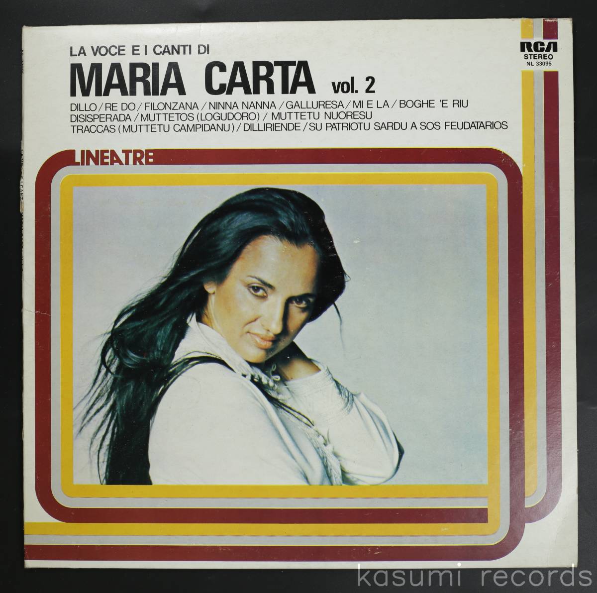 【伊盤LP】MARIA CARTA/LA VOCE E I CANTI DI MARIA CARTA VOL. 2(並品,盤良,80年ベスト,サルディーニャSSWTRAD,Italy)_画像1