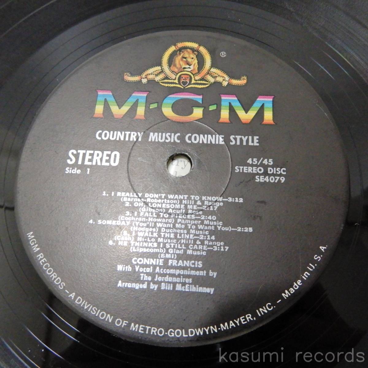 【US-ORIG. LP】CONNIE FRANCIS/COUNTRY MUSIC(並下品,ジョニー・キャッシュカバー)の画像6