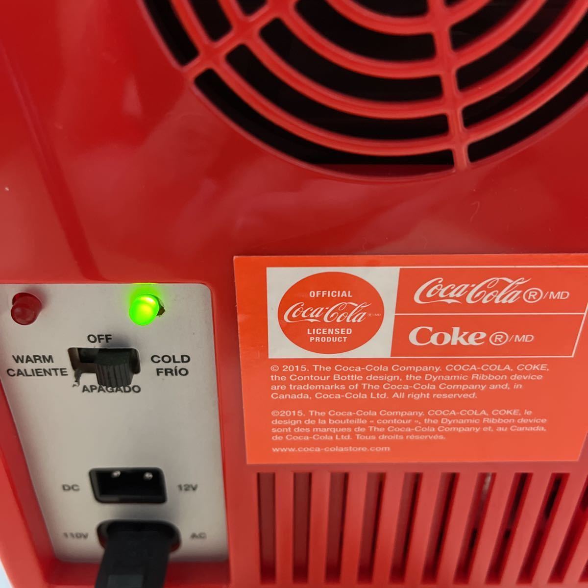 コカコーラ Coca-Cola ポータブル ミニ冷蔵庫 冷温切替 白くまデザイン 冷温庫 箱付き 動作確認済 限定品 インテリア 送料無料の画像6