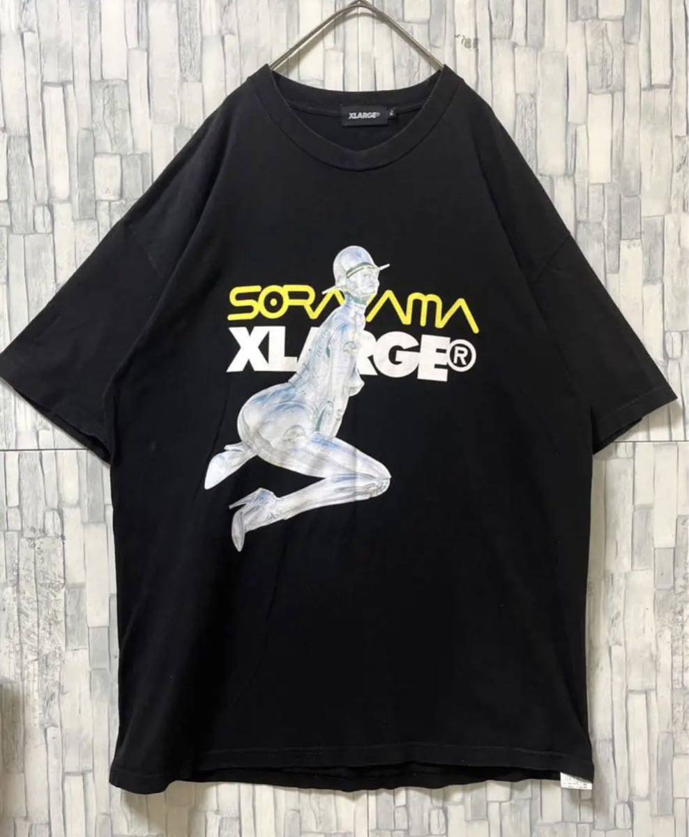 X-LARGE xlarge エクストララージ 空山基 HAJIME SORAYAMA ソラヤマハジメ セクシーロボット コラボ Tシャツ 半袖 サイズXL ビッグロゴ_画像2