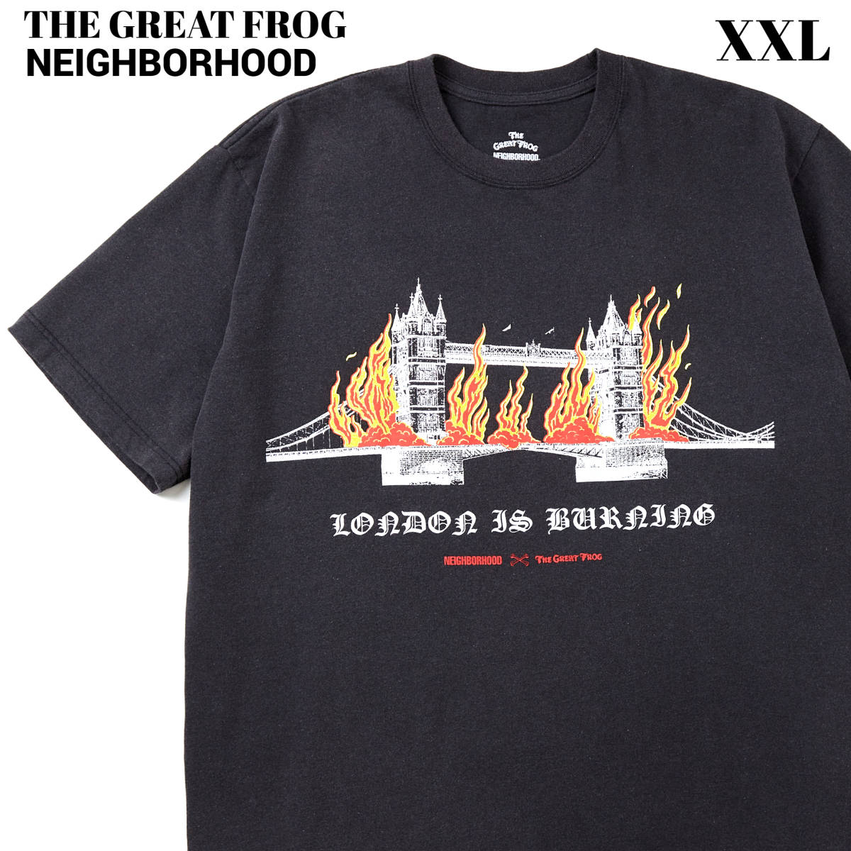 XXL 新品【NEIGHBORHOOD NH X THE GREAT FROG . CREWNECK SS 231PCGFN-CS01S BLACK ネイバーフッド グレートフロッグ Tシャツ ブラック】_画像1