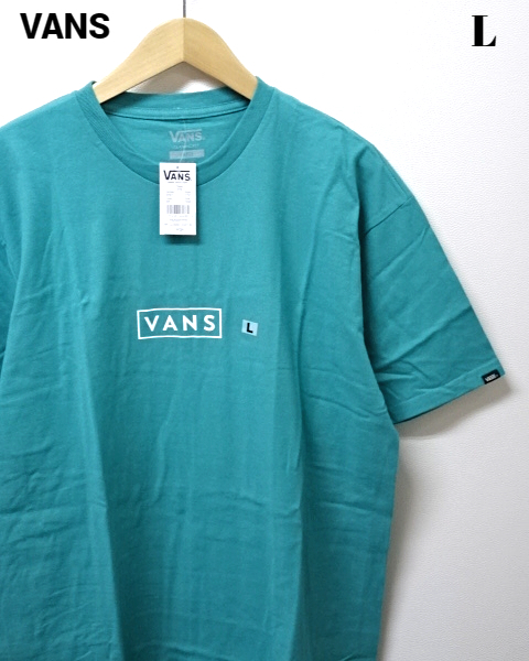 L CLASSIC FIT 新品【VANS CLASSIC EASY BOX SS Tee PORCELAIN GREEN VANS ボックロゴ Tシャツ ヴァンズ バンズ Tシャツ】