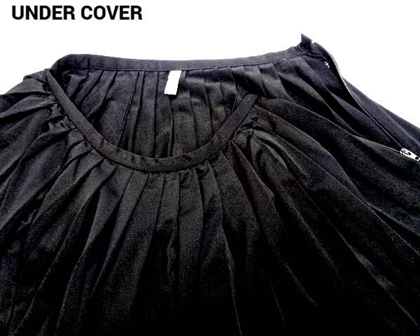 S[UNDERCOVER undercover pleated skirt E83-S6 BLACK black black lady's UNDER COVER skirt ]