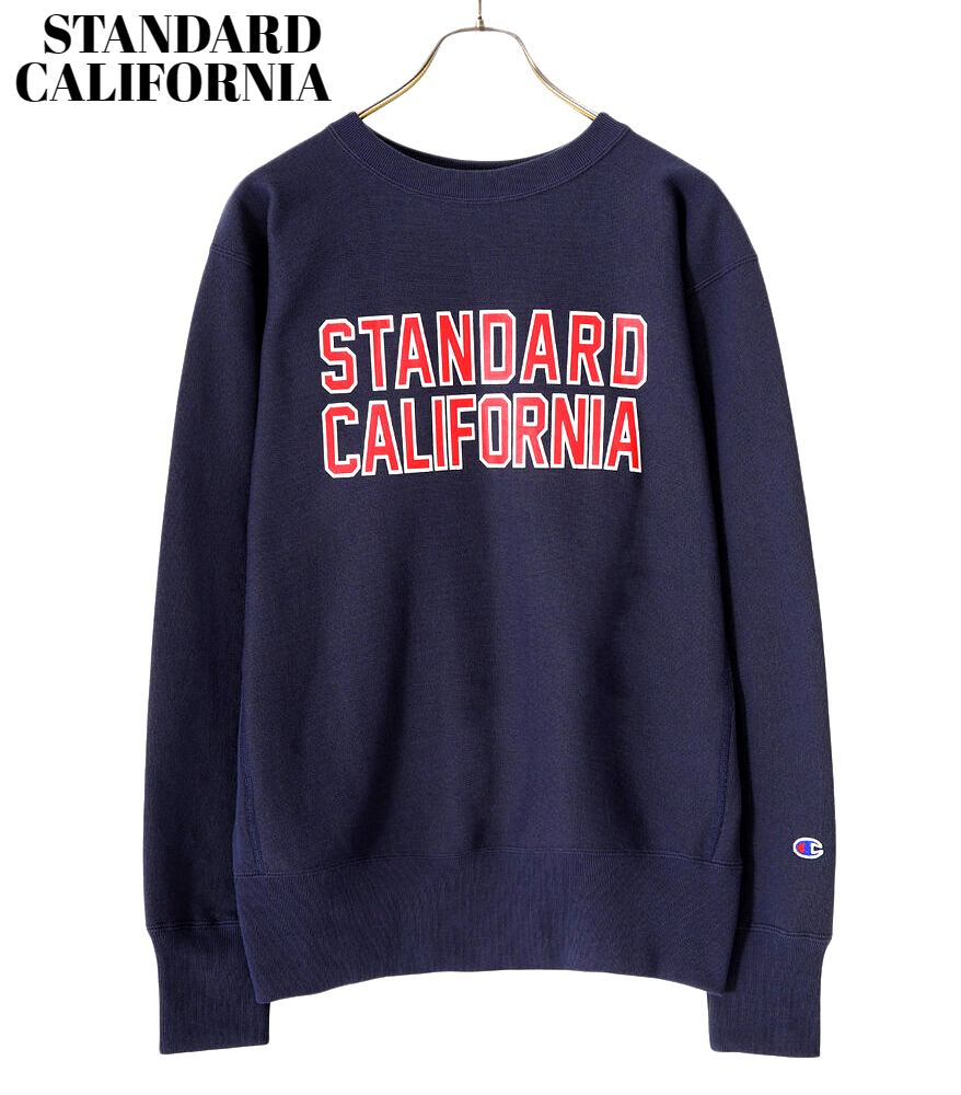 L 新品【STANDARD CALIFORNIA CHAMPION X SD R.W CREW SWEAT NAVY チャンピオン スタンダードカリフォルニア リバースウィーブ スウェット_画像1