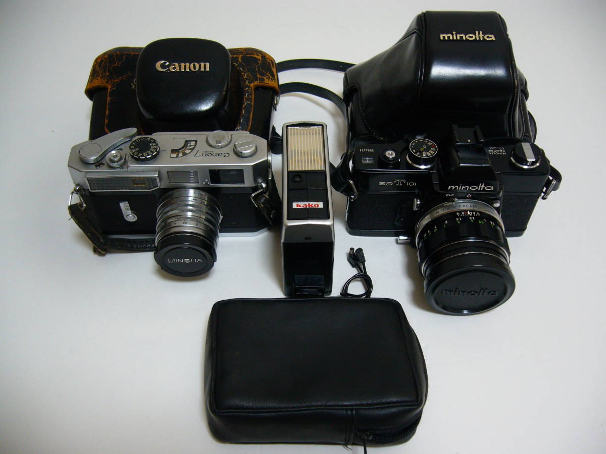 Canon キャノン MODEL7 minolta ミノルタ SR-T101 kako カコ 228 ストロボ フラッシュ セット まとめ売り