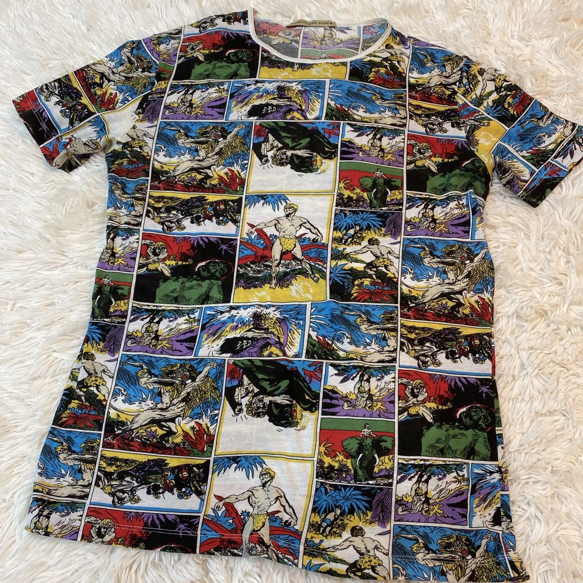 希少 BALENCIAGA バレンシアガ 07年製 コミック柄 総柄 Tシャツ L