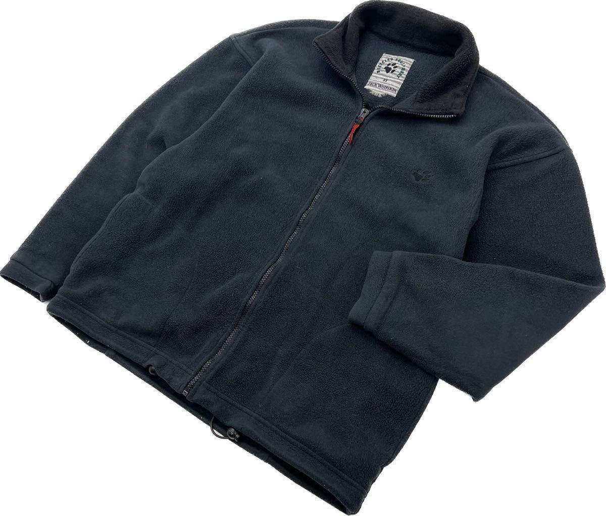 Jack Wolfskin * fleece jacket dark gray charcoal black L corresponding adult casual outdoor Jack Wolfskin #BD224