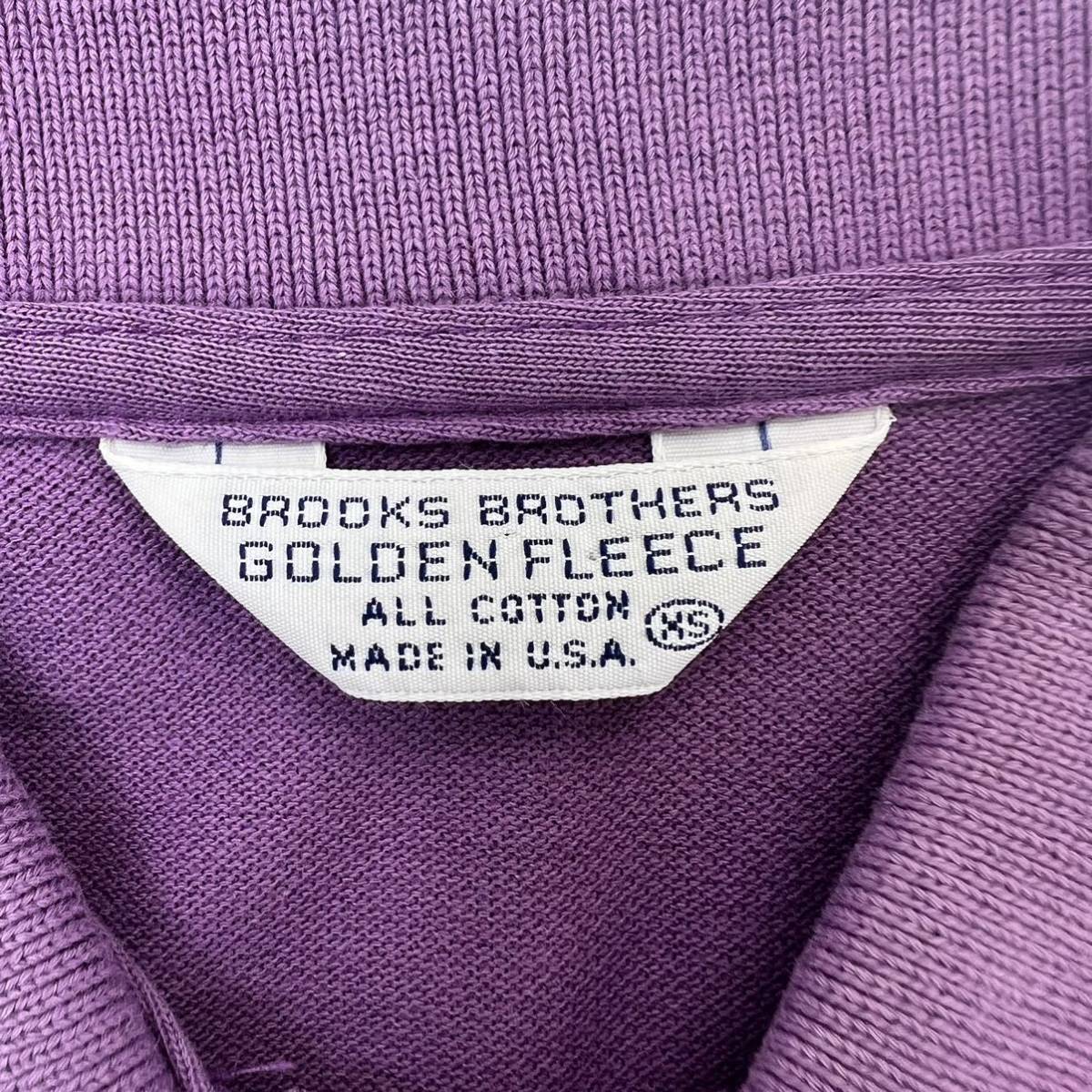 USA製 ☆ BROOKS BROTHERS ☆ ポロシャツ 半袖 XS 紫 パープル 春夏 アメカジ ストリート ビジカジ 古着 人気 ブルックスブラザーズ■S2194_画像5